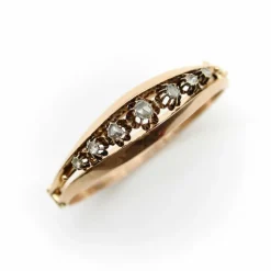 Bracelet en or rose et diamants taille rose