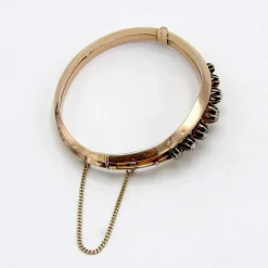 Bracelet en or rose et diamants taille rose