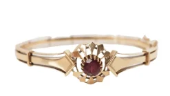 Bracelet en Or rose et Grenat
