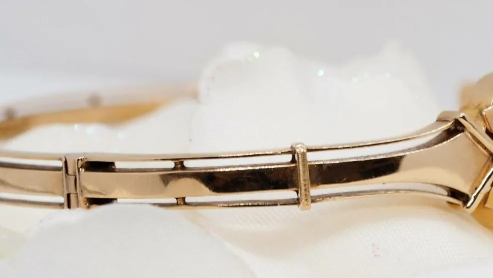 Bracelet en Or rose et Grenat