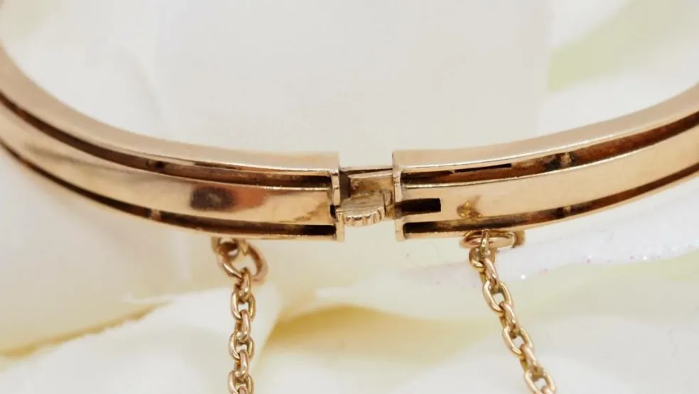 Bracelet en Or rose et Grenat