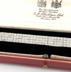 Bracelet en platine avec diamants
