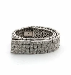 Bracelet en platine avec diamants