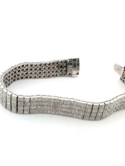 Bracelet en platine avec diamants