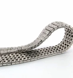 Bracelet en platine avec diamants