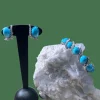 Bracelet et clips d'oreilles en or et turquoise