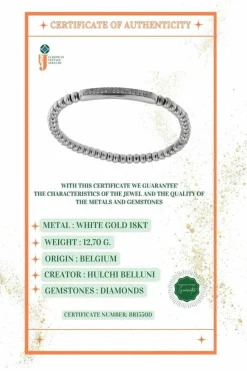 Bracelet extensible Tresore or blanc diamants de Hulchi Belluni
