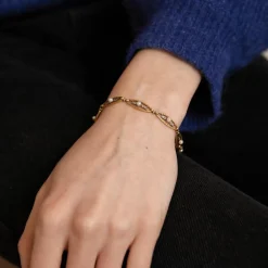 Bracelet Fin XIXème Or perles et diamants