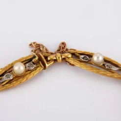 Bracelet Fin XIXème Or perles et diamants