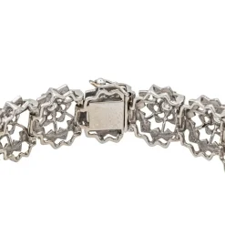 Bracelet Fleur Or blanc Diamant