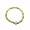 Bracelet Fope Flex ors jaune et blanc, diamants