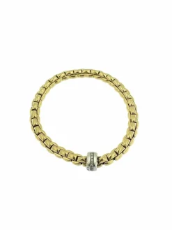 Bracelet Fope Flex ors jaune et blanc, diamants