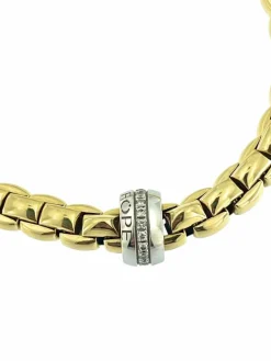 Bracelet Fope Flex ors jaune et blanc, diamants
