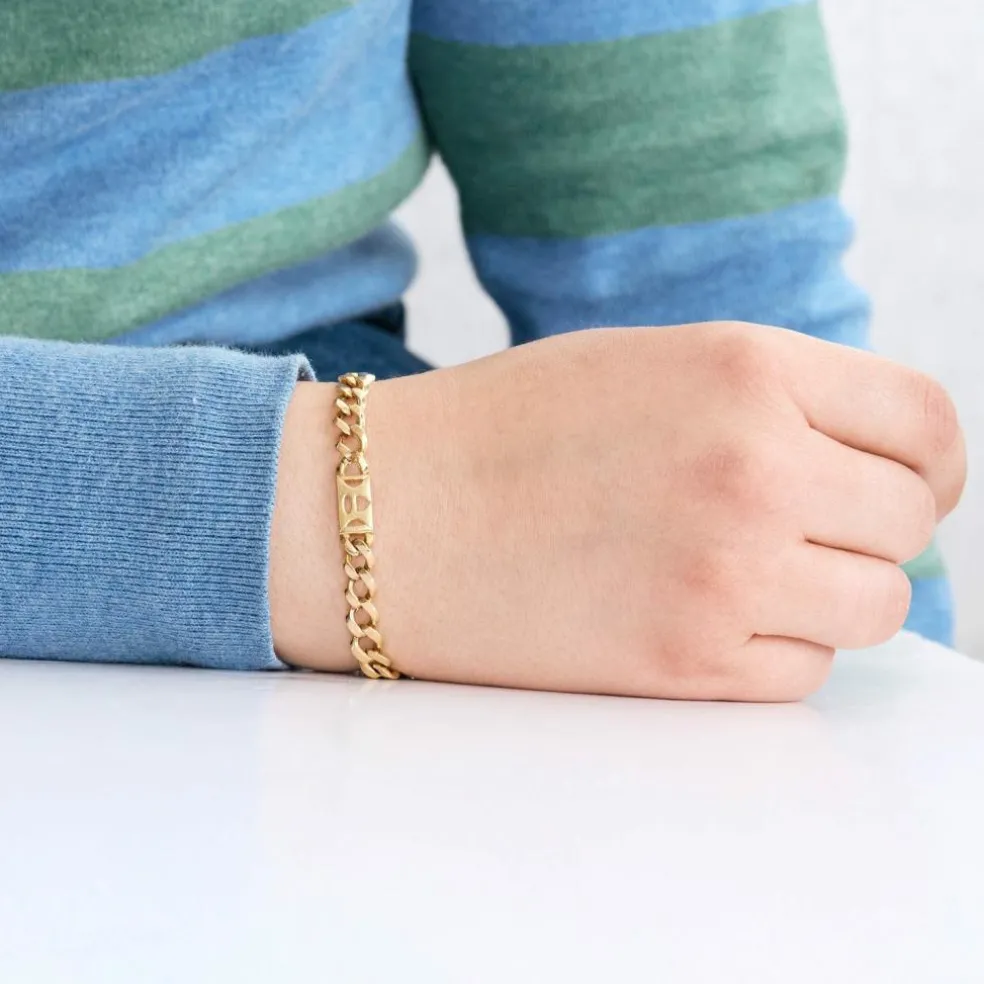 Bracelet gourmette en or jaune
