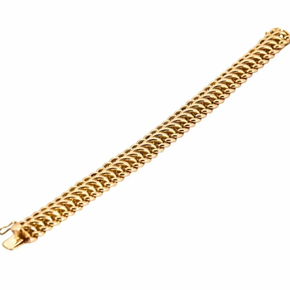 Bracelet Gourmette Fantaisie or rose