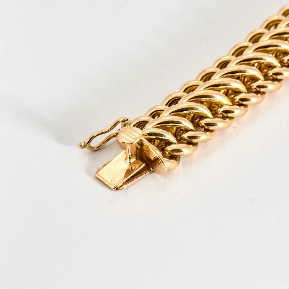 Bracelet Gourmette Fantaisie or rose