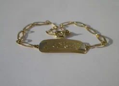 Bracelet gourmette identité Art Déco