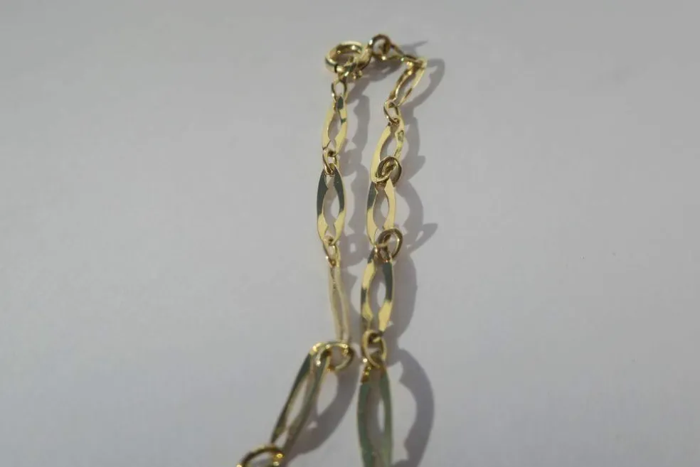 Bracelet gourmette identité Art Déco