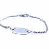 Bracelet Gourmette Or blanc