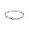 Bracelet Gourmette Or blanc