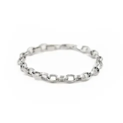 Bracelet Gourmette Or blanc