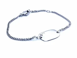 Bracelet Gourmette Or blanc