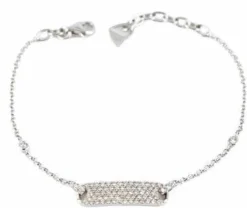 Bracelet gourmette or gris, brillants