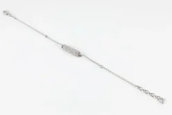 Bracelet gourmette or gris, brillants