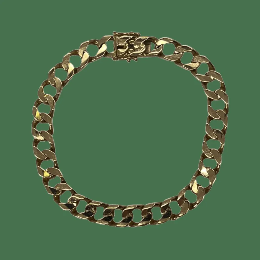 Bracelet gourmette or jaune