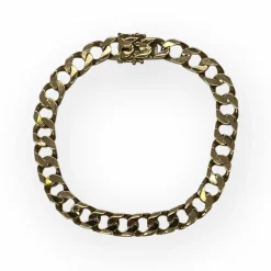 Bracelet gourmette or jaune