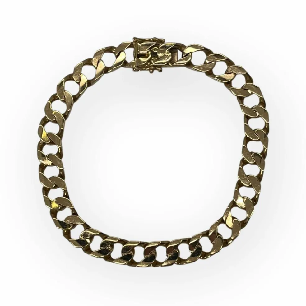 Bracelet gourmette or jaune