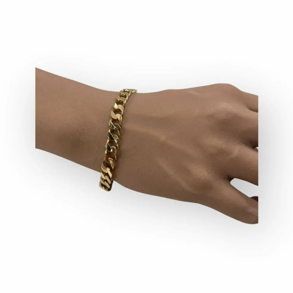 Bracelet gourmette or jaune