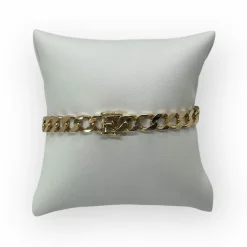 Bracelet gourmette or jaune