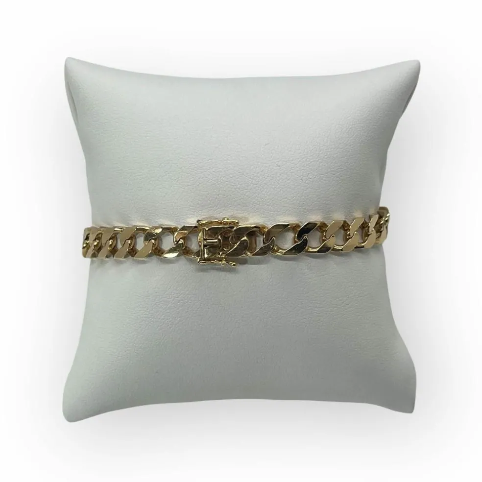 Bracelet gourmette or jaune