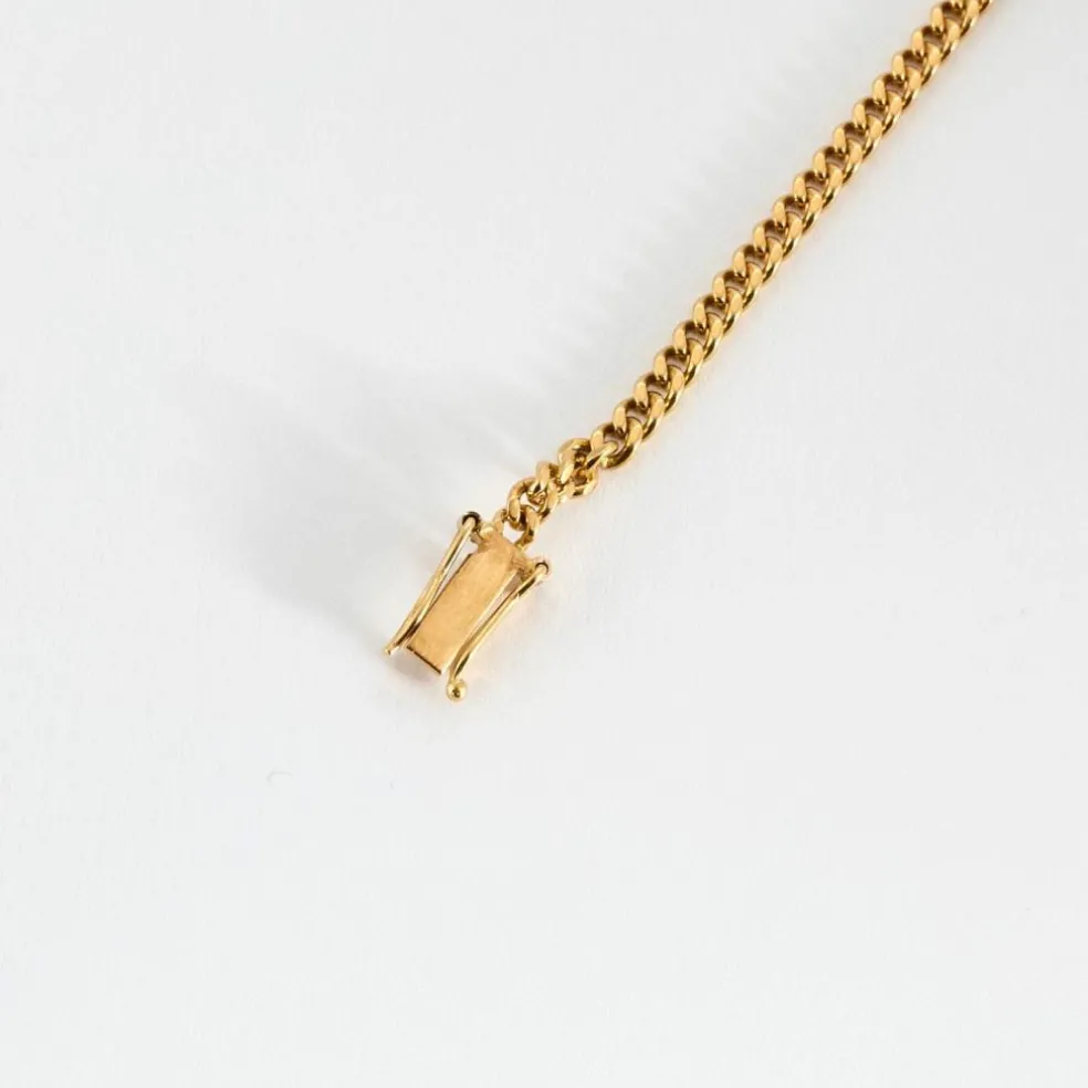 Bracelet Gourmette Or Jaune, Émeraudes et Diamants