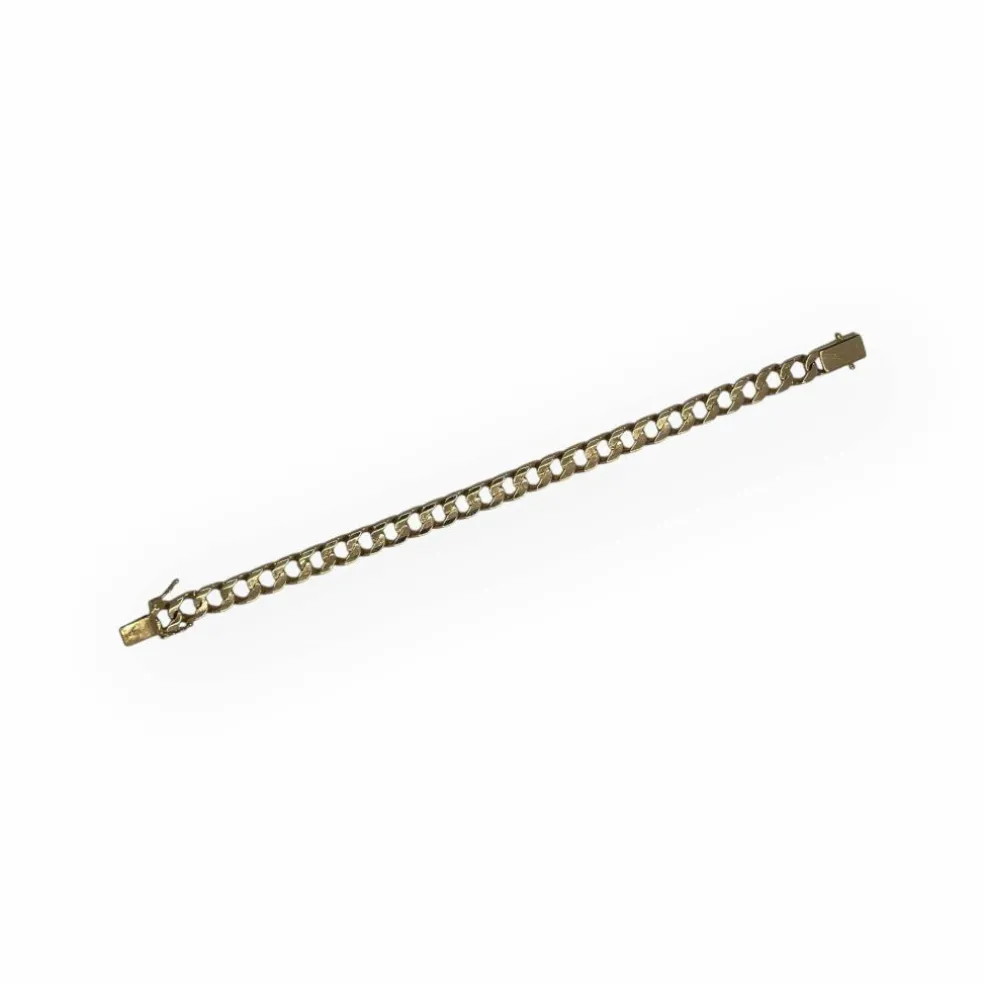 Bracelet gourmette or jaune