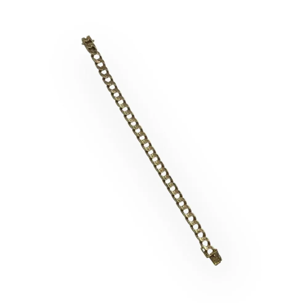 Bracelet gourmette or jaune
