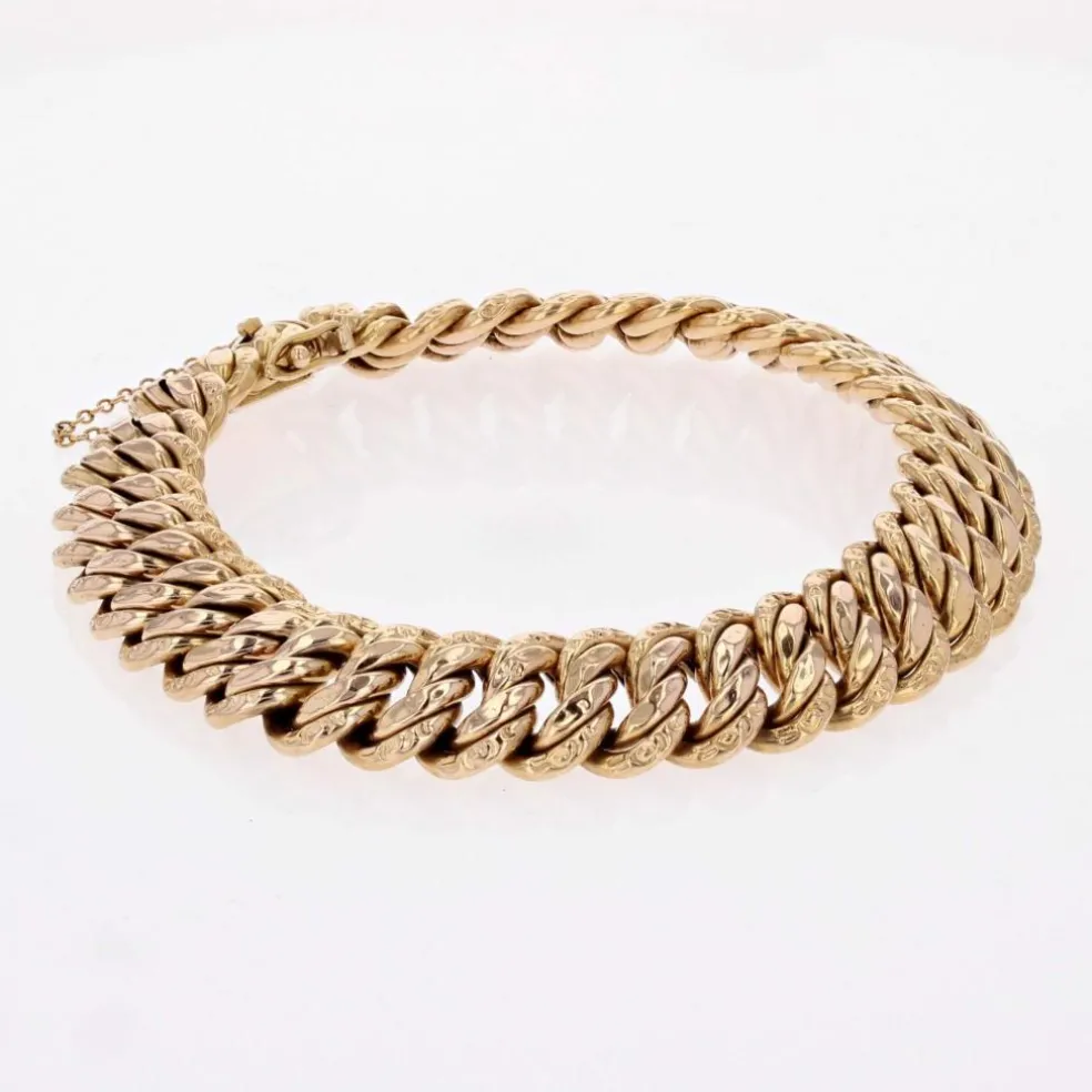 Bracelet gourmette or rose vintage