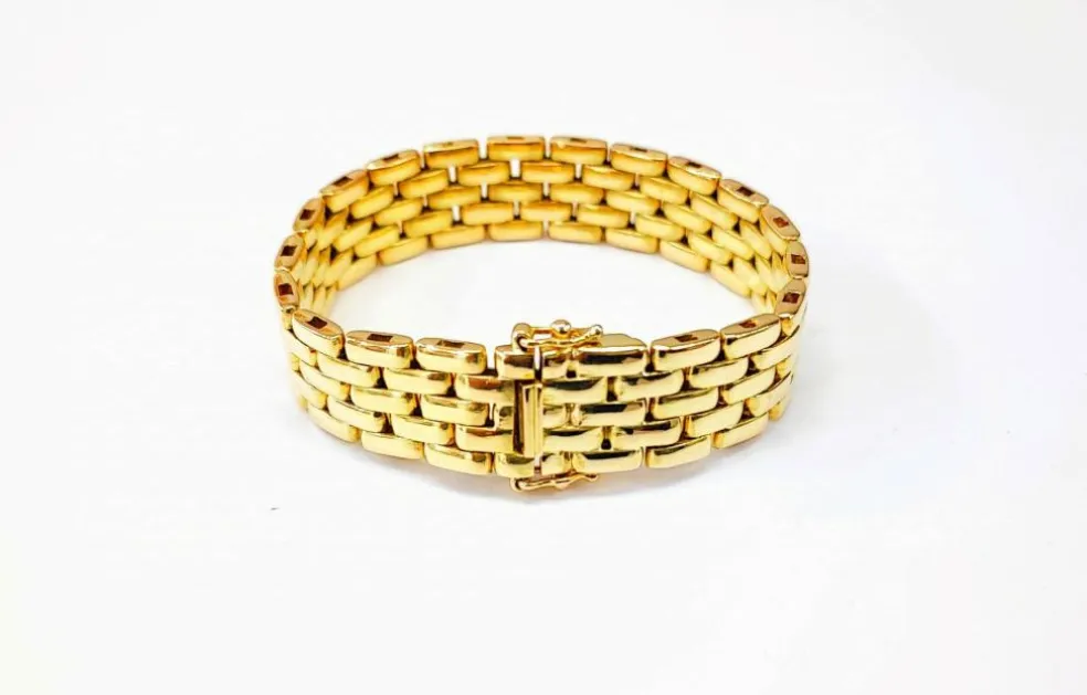 Bracelet grain de riz or jaune