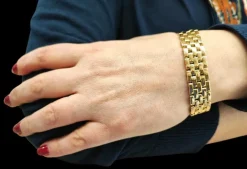 Bracelet grain de riz or jaune