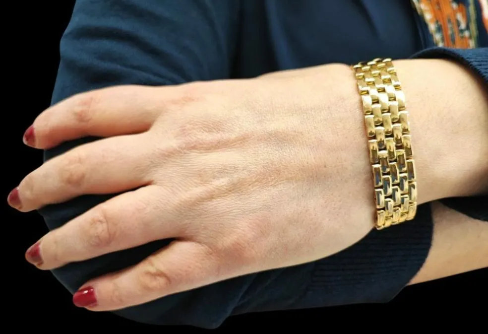 Bracelet grain de riz or jaune