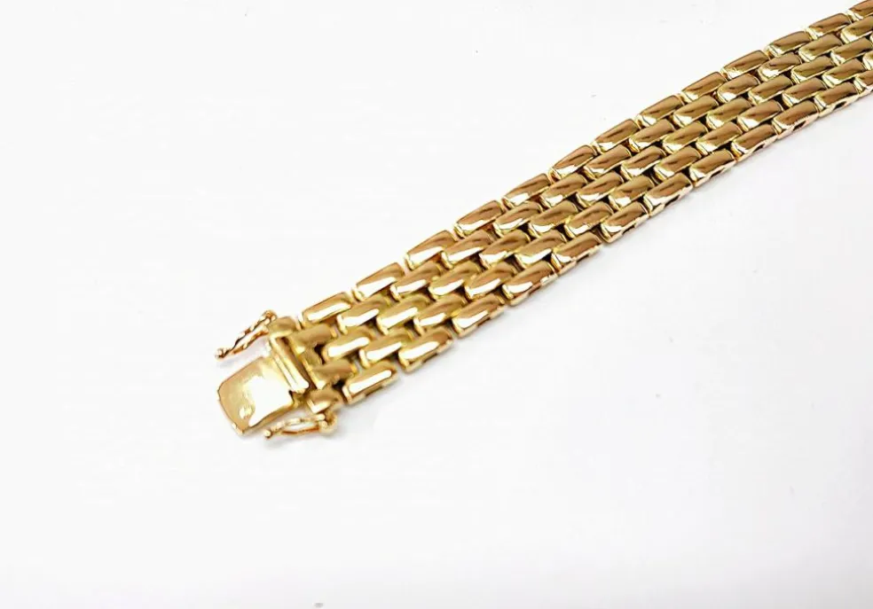 Bracelet grain de riz or jaune