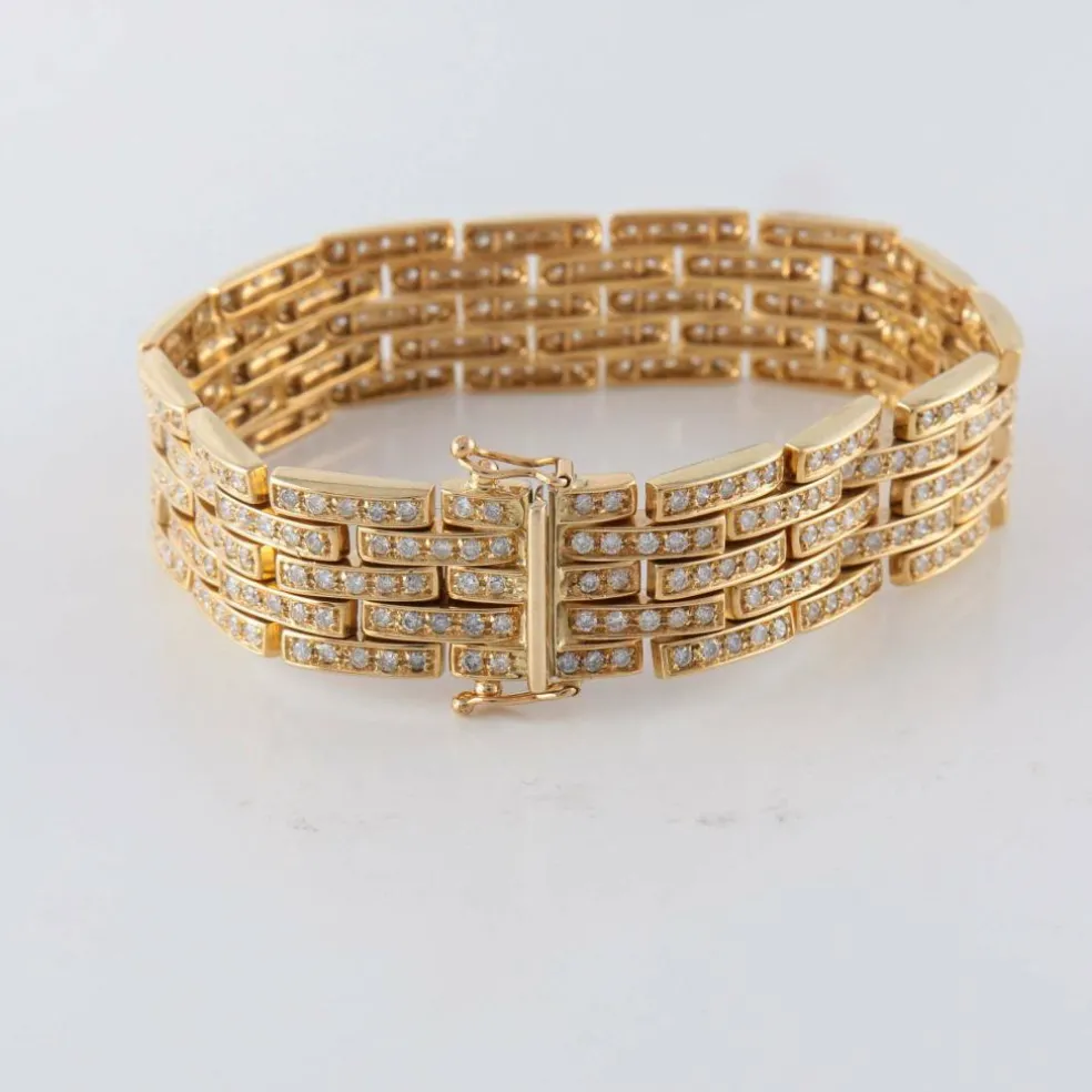 Bracelet Grains de riz pavage Diamants