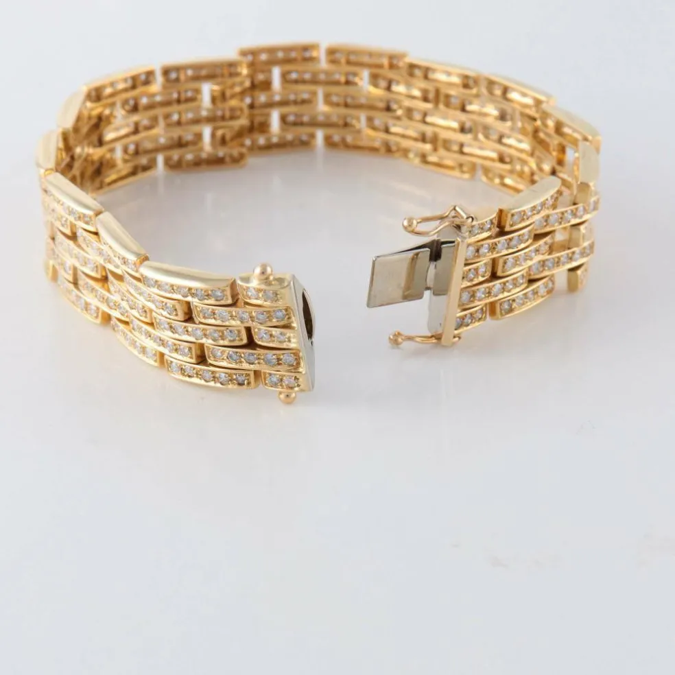 Bracelet Grains de riz pavage Diamants