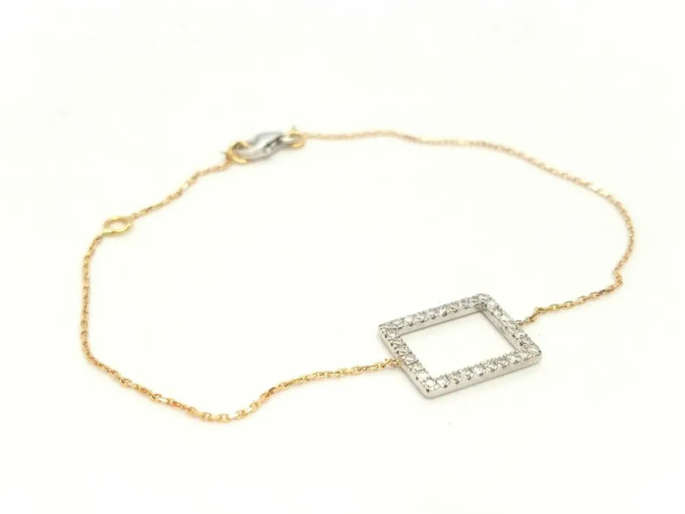 Bracelet Graphique Or rose Diamant