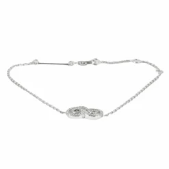 Bracelet infini or blanc et diamants