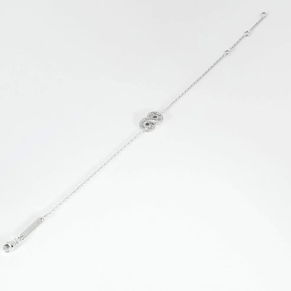 Bracelet infini or blanc et diamants