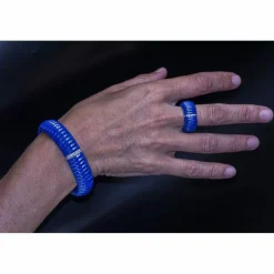 Bracelet JARRETIERE Céramique Bleu Diamants