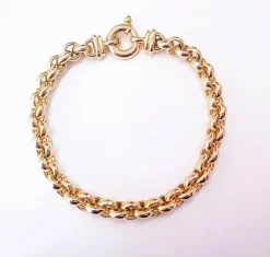 Bracelet jaseron or jaune 18 carats