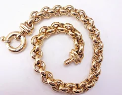 Bracelet jaseron or jaune 18 carats